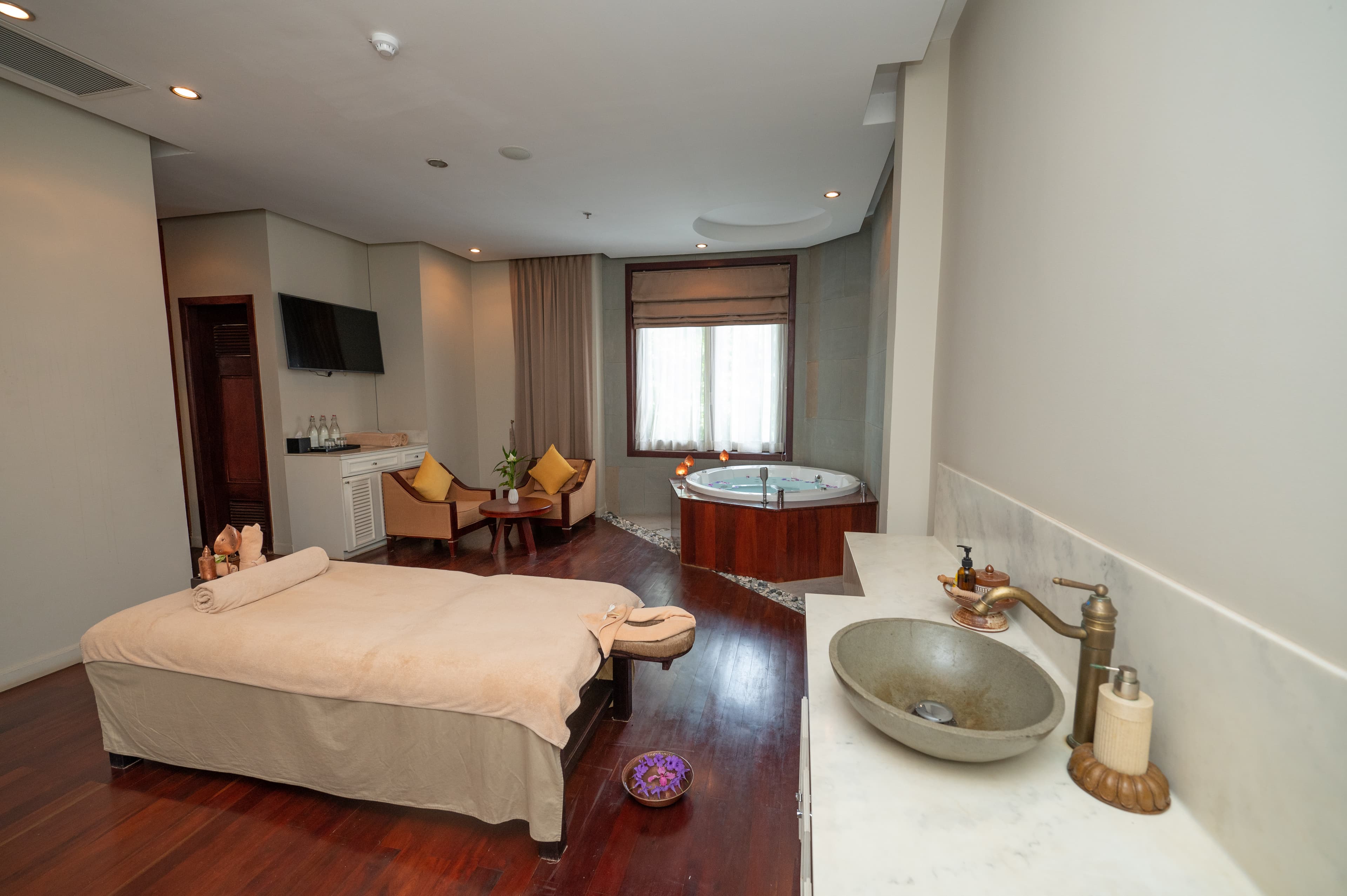 Luxury spa treatment room